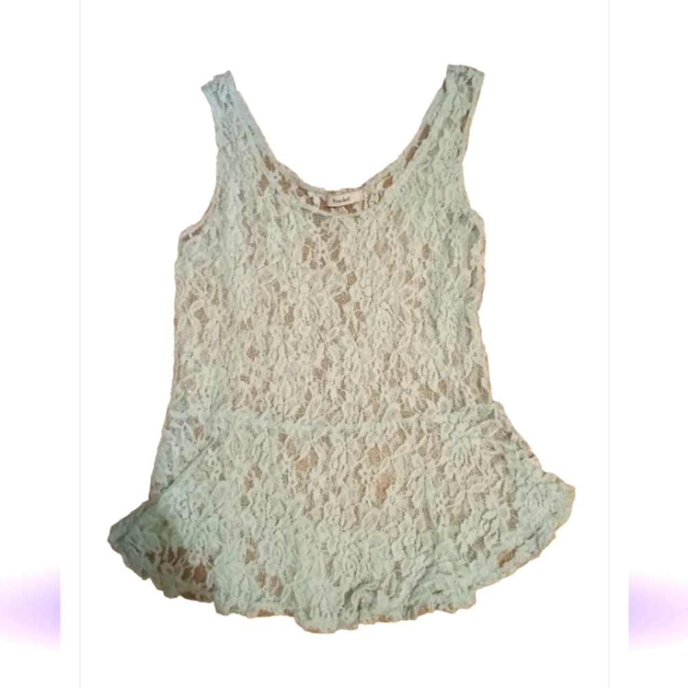 Mint Green Lace Tank Top